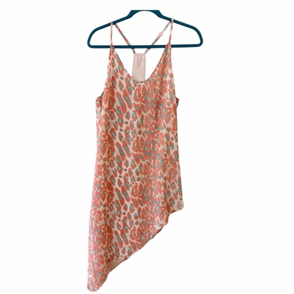 Lovers & Friends Asymmetric Racerback Tank Dress in Coral Cheetah Size XS - Picture 13 of 13